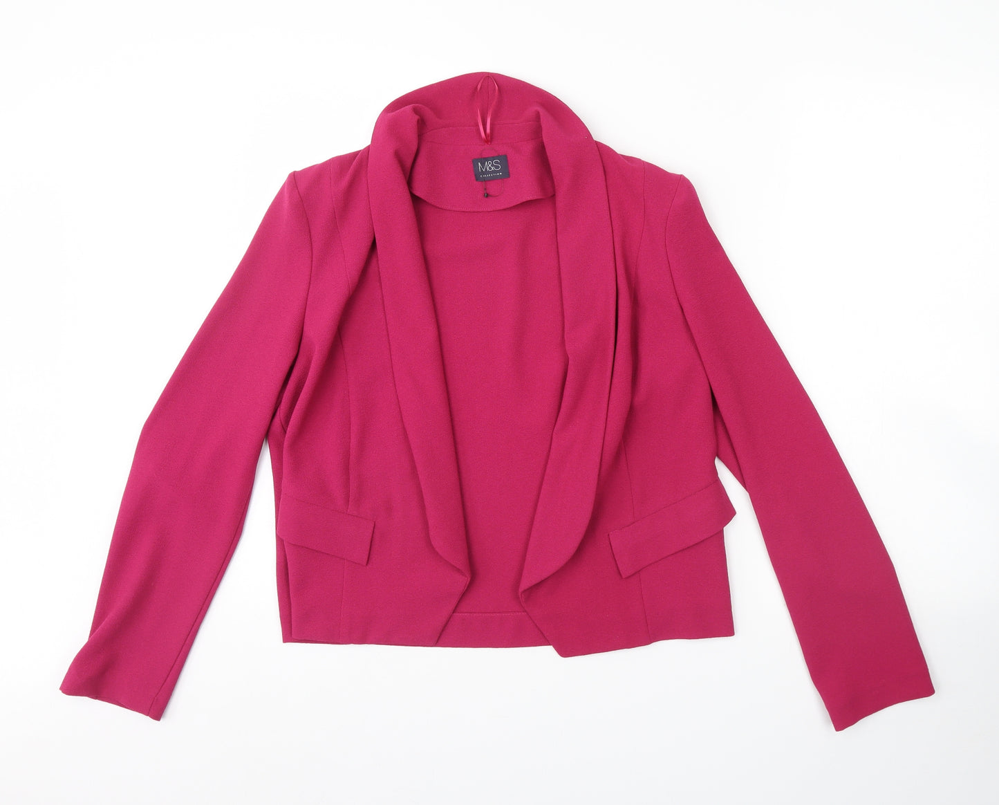 M&S Womens Pink   Jacket  Size 12  - Shoulder Pads