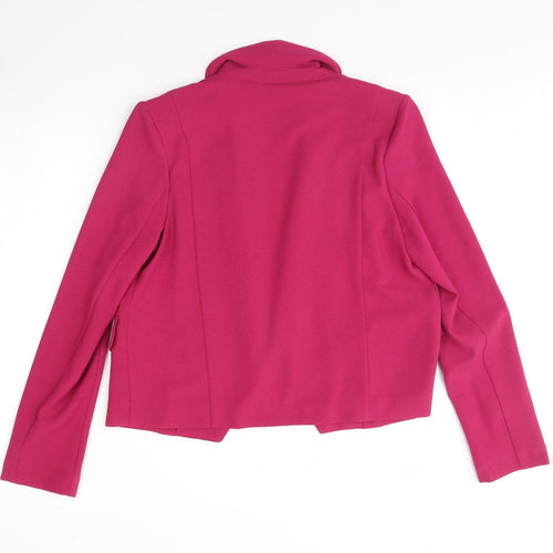 M&S Womens Pink   Jacket  Size 12  - Shoulder Pads