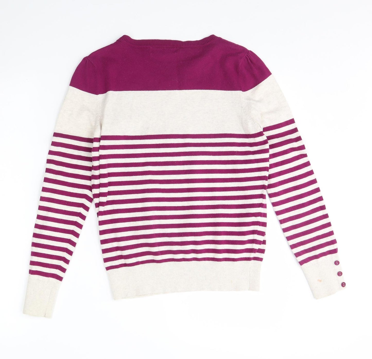 Red Herring Womens Purple Striped  Pullover Jumper Size 12