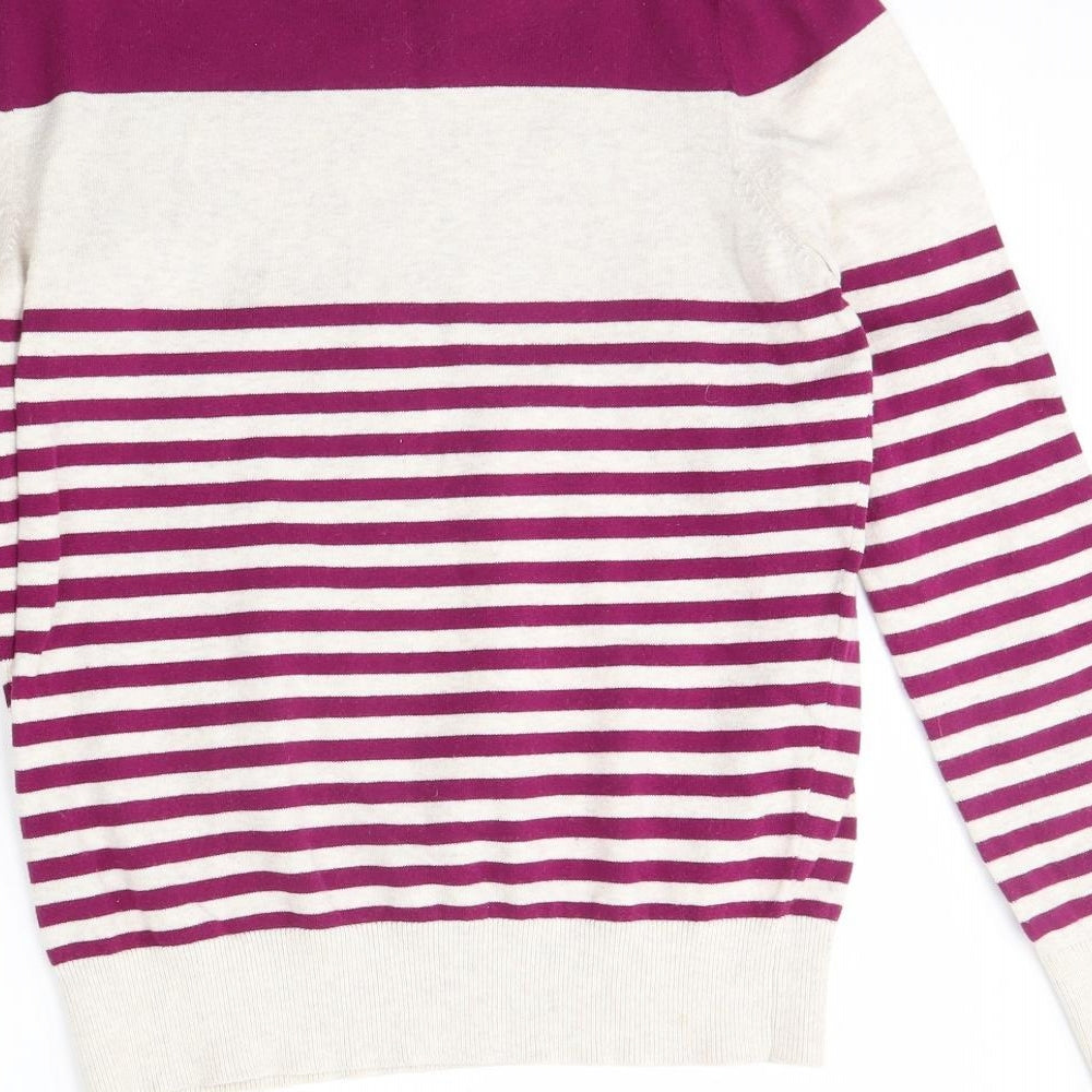Red Herring Womens Purple Striped  Pullover Jumper Size 12