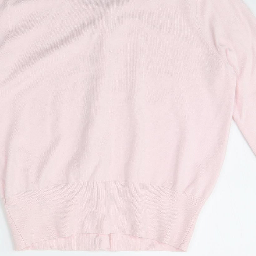 m&S Womens Pink   Cardigan Jumper Size 12