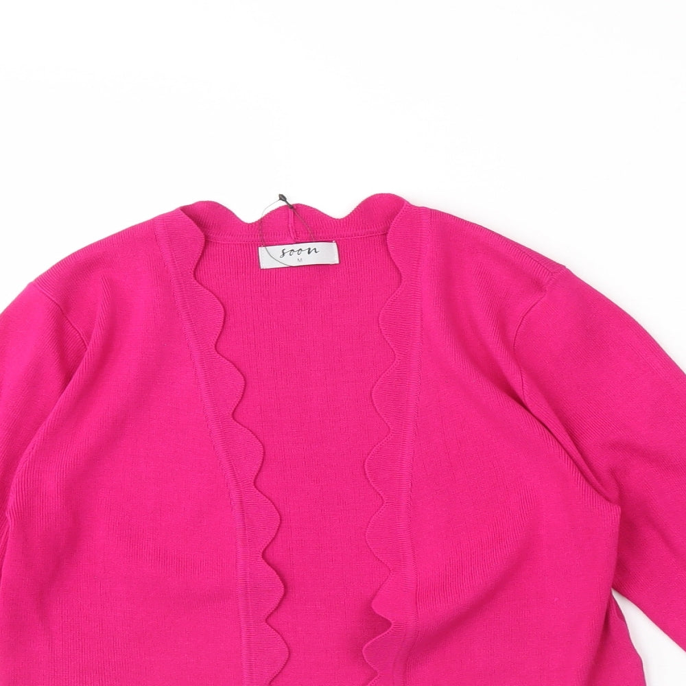 Soon Womens Pink   Cardigan Jumper Size M
