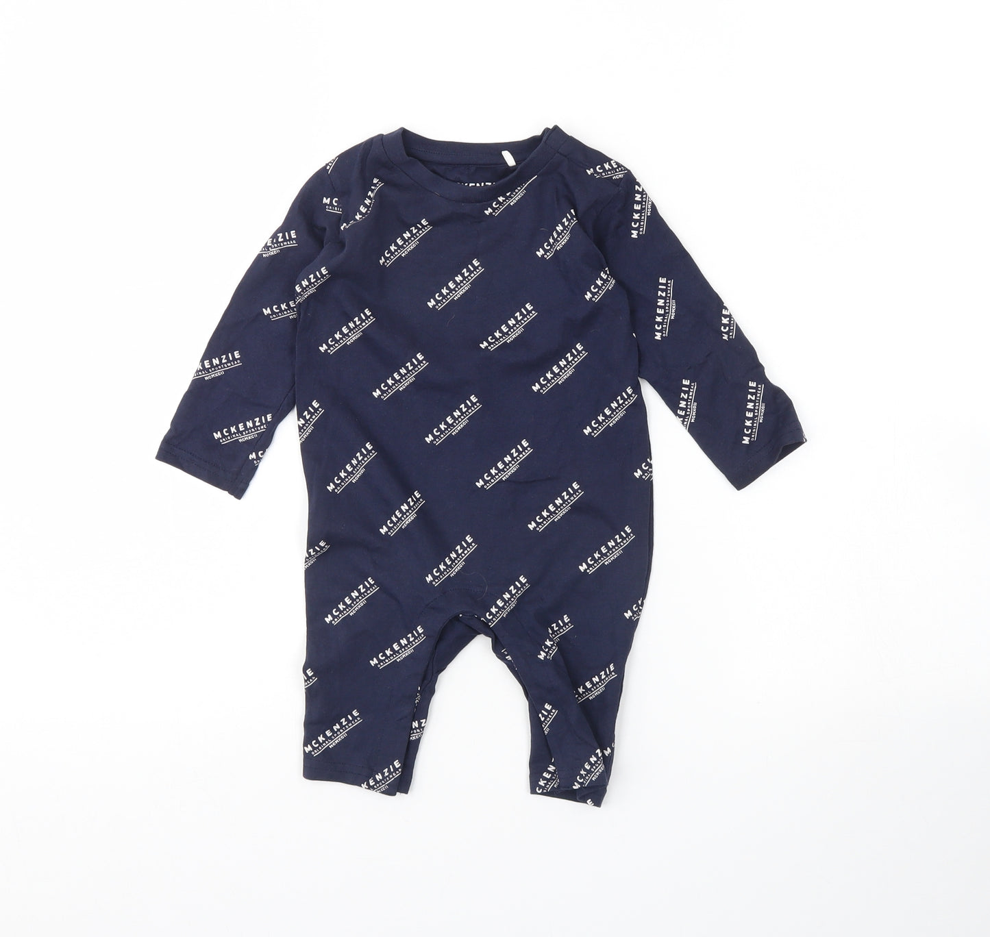 McKenzie Baby Blue Spotted  Babygrow One-Piece Size 9-12 Months