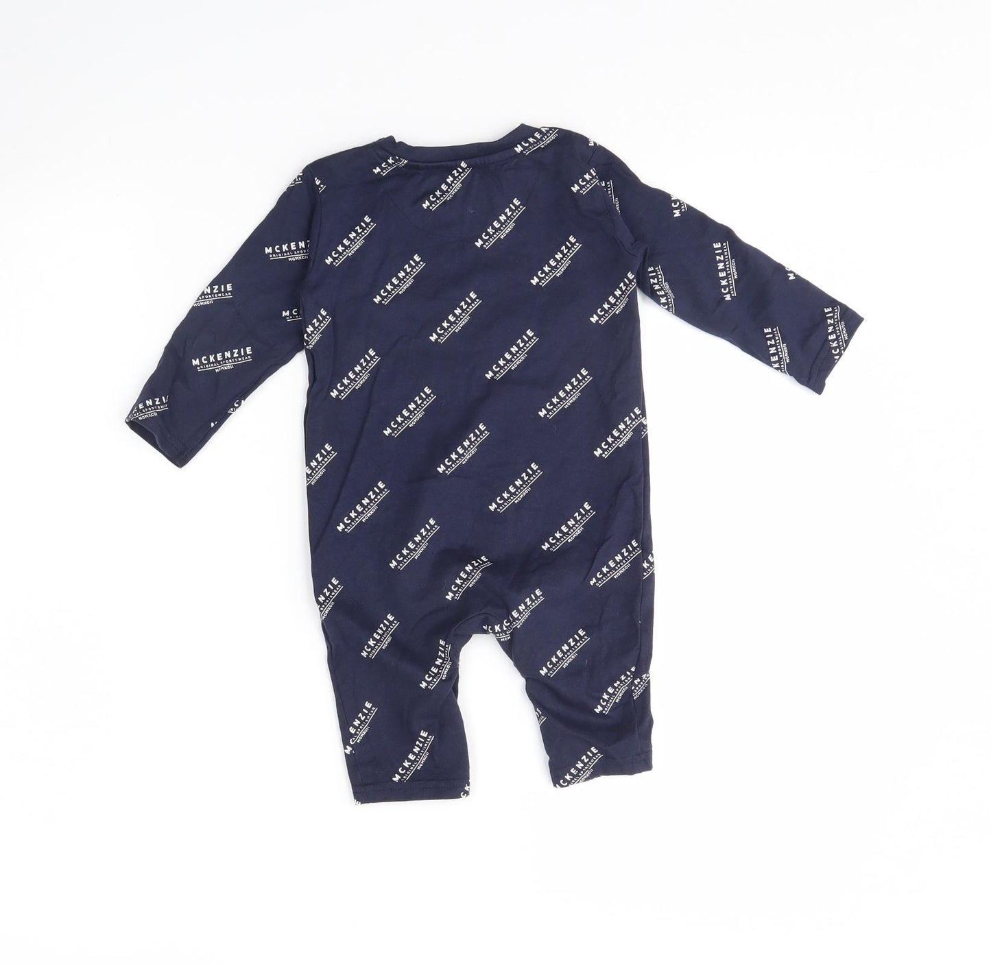 McKenzie Baby Blue Spotted  Babygrow One-Piece Size 9-12 Months
