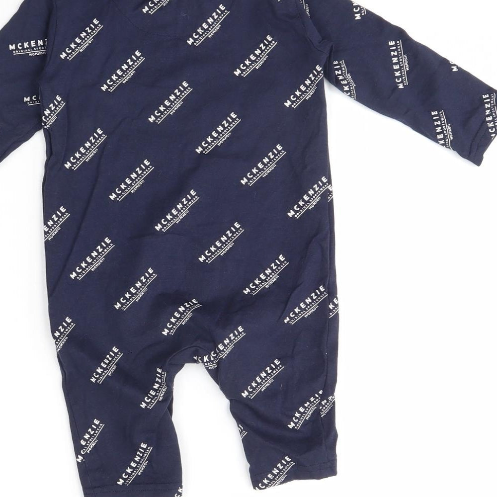 McKenzie Baby Blue Spotted  Babygrow One-Piece Size 9-12 Months