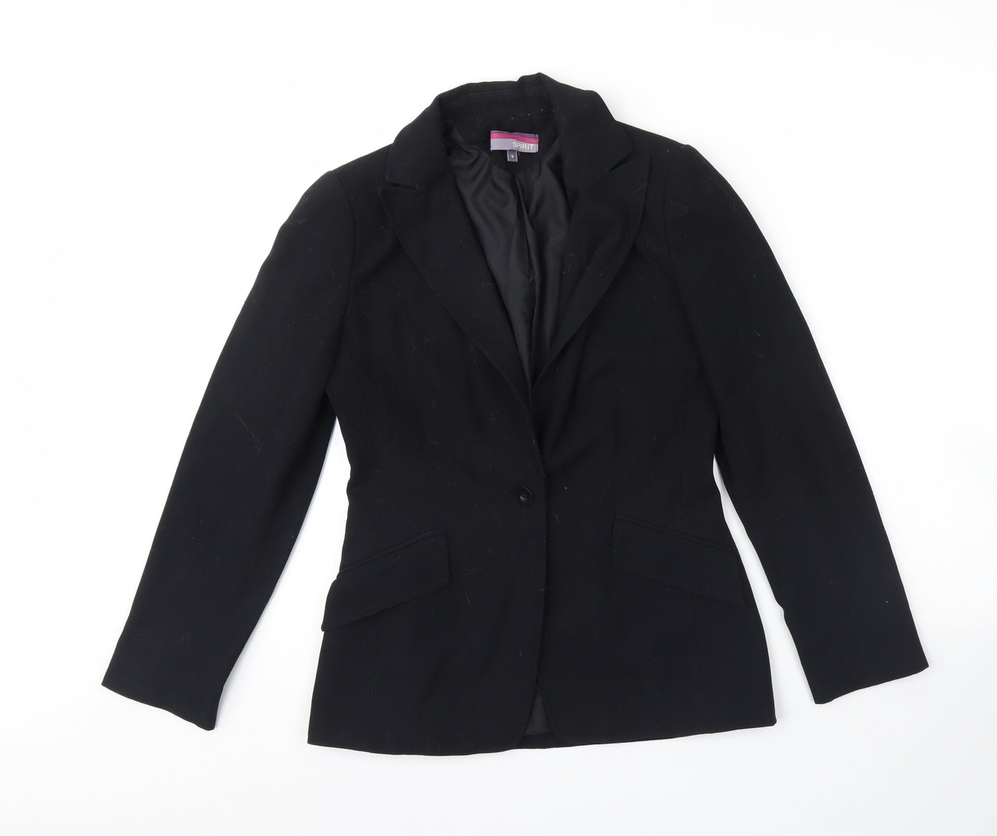 Spirit Womens Black   Jacket Blazer Size 8  - Shoulder Pads