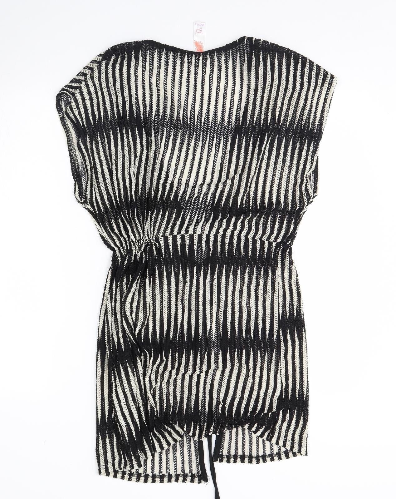 Ocean CLub Womens Black Striped  Jacket  Size 14