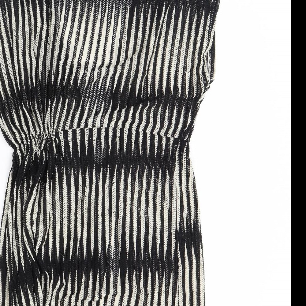 Ocean CLub Womens Black Striped  Jacket  Size 14