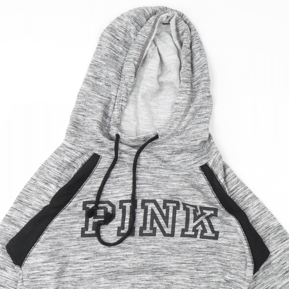 Victoria's Secret Womens Green Herringbone  Pullover Hoodie Size S