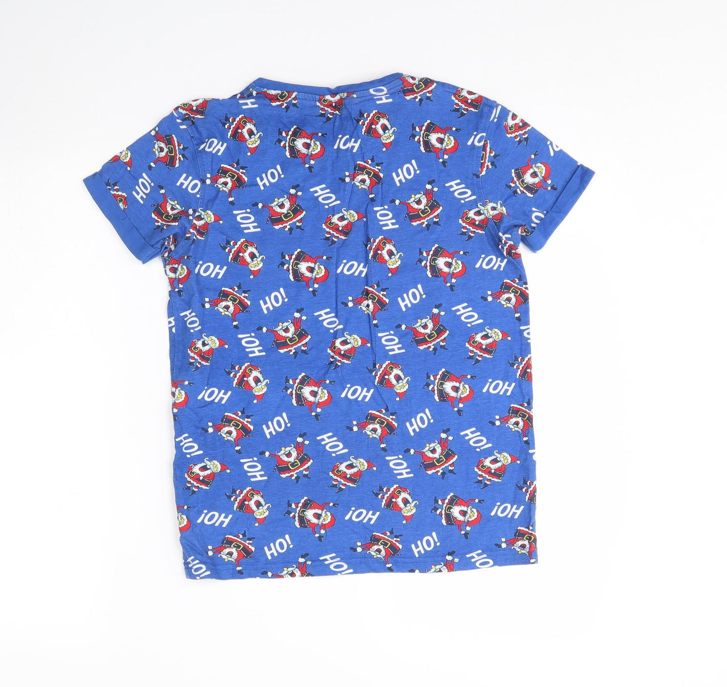 George Boys Blue Spotted  Basic T-Shirt Size 13 Years  - christmas