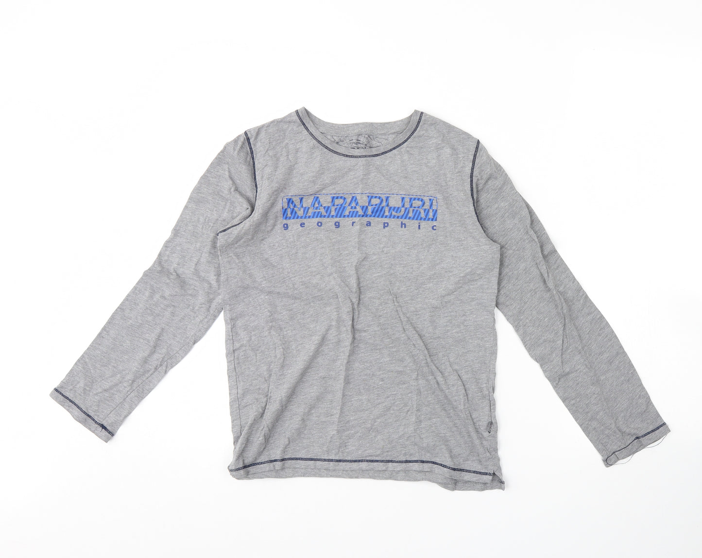 Napapojri Boys Grey   Basic T-Shirt Size 12 Years