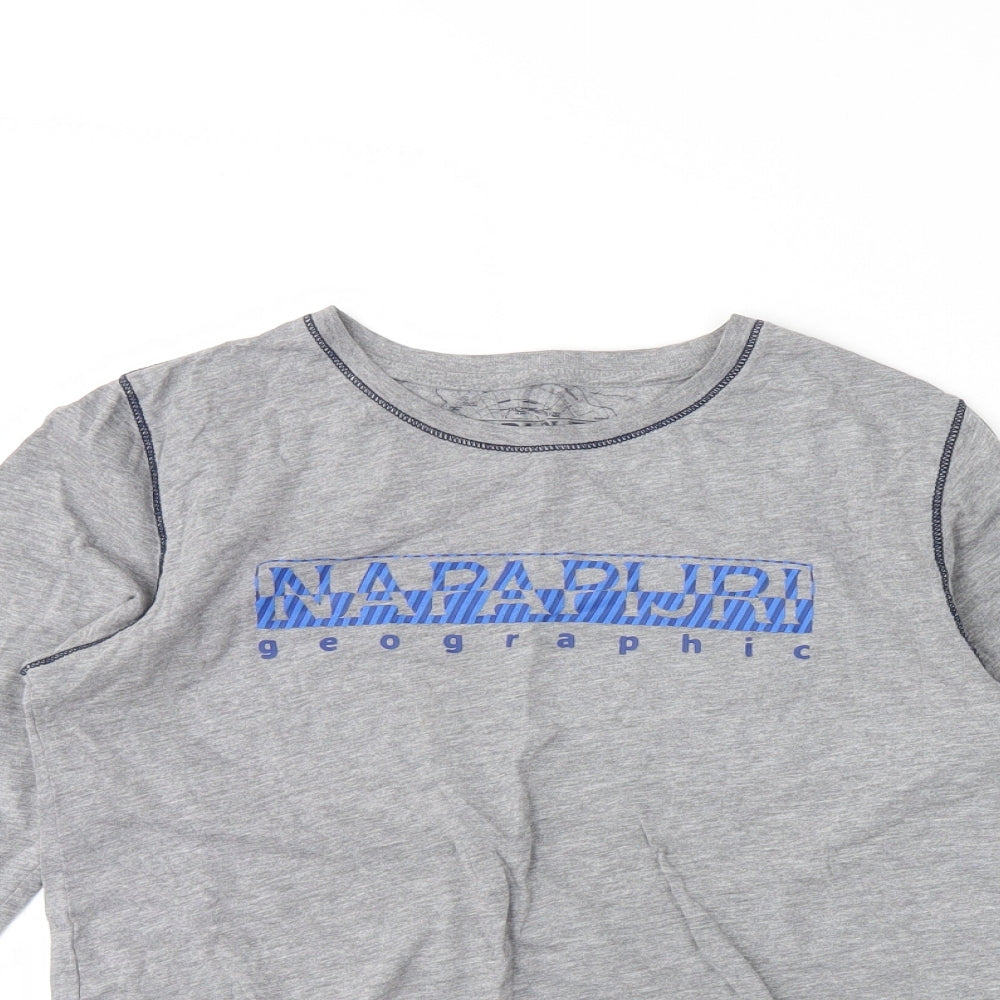 Napapojri Boys Grey   Basic T-Shirt Size 12 Years