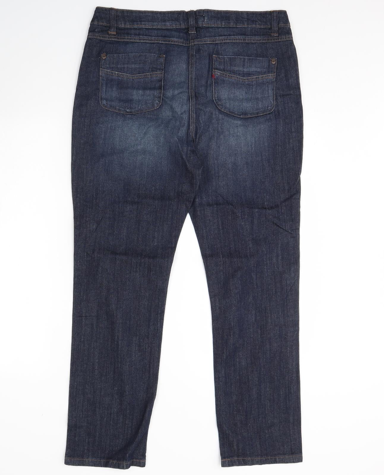 Papaya Womens Blue  Denim Straight Jeans Size 16 L30 in