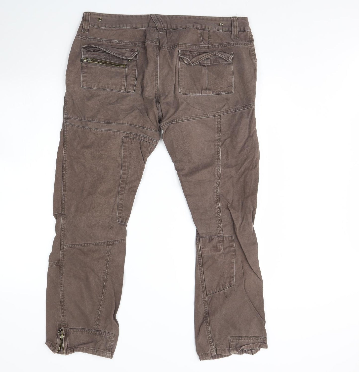 Papaya Womens Brown  Denim Straight Jeans Size 16 L29 in