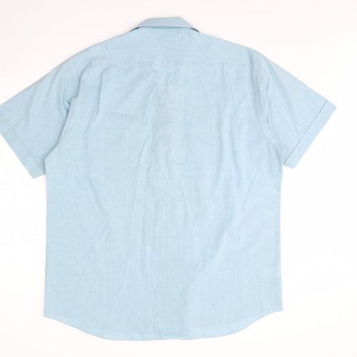 Woolworths Mens Blue Striped   Dress Shirt Size 42