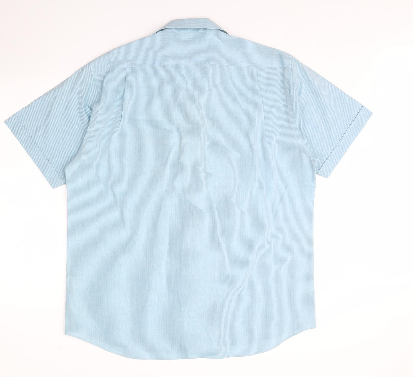 Woolworths Mens Blue Striped   Dress Shirt Size 42