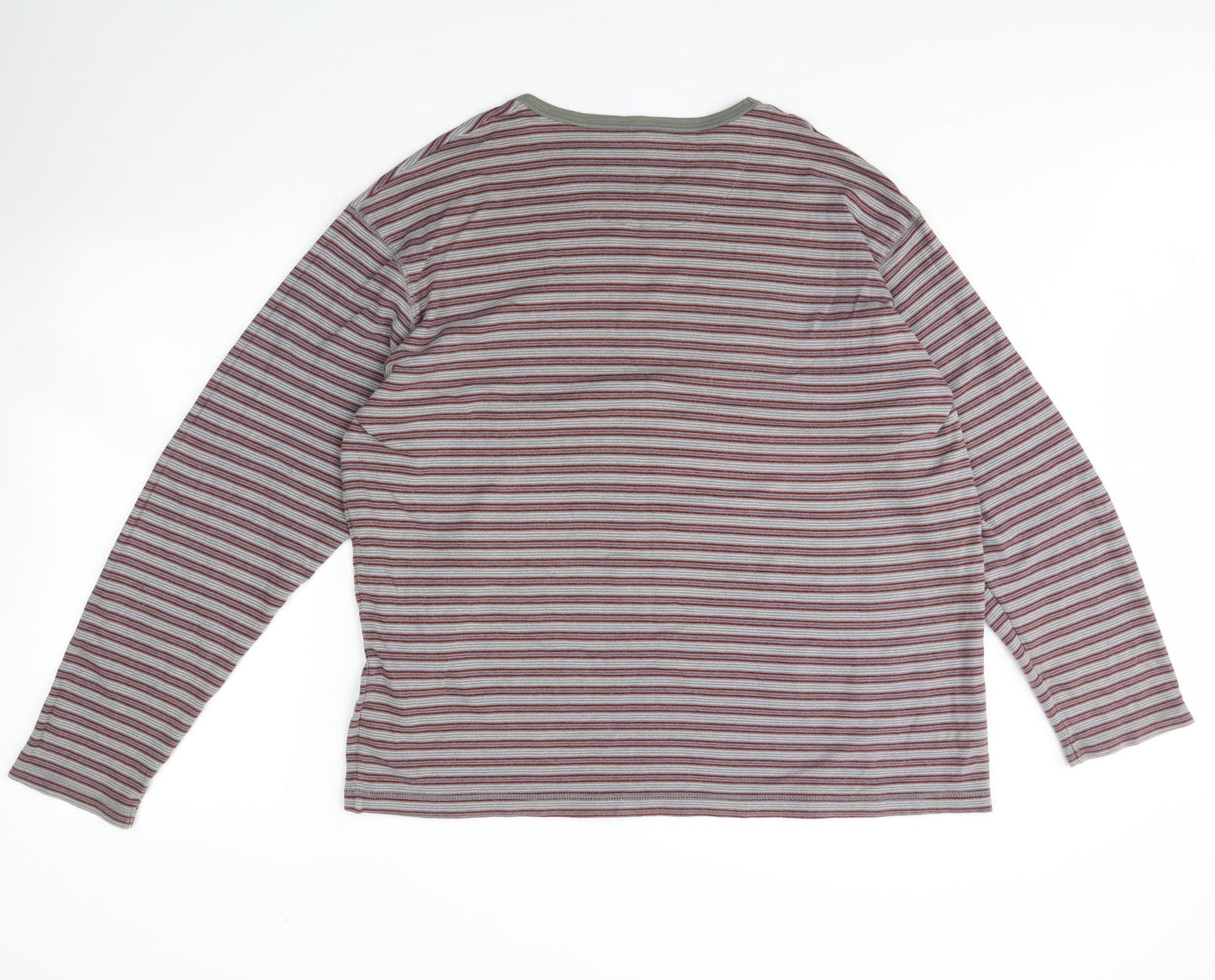 Woolworths Mens Grey Striped   T-Shirt Size XL