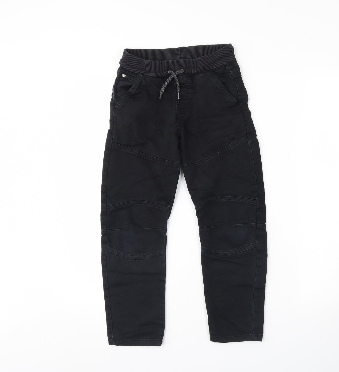 F&F Boys Black   Jogger Trousers Size 7 Years