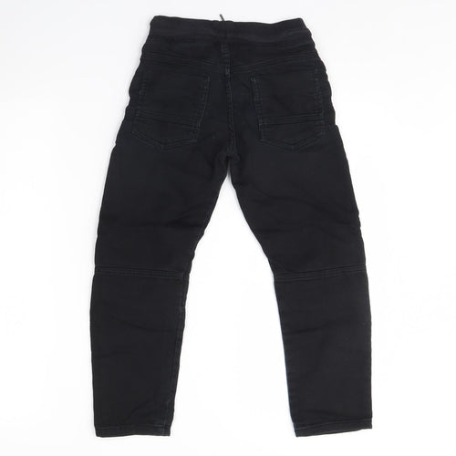 F&F Boys Black   Jogger Trousers Size 7 Years