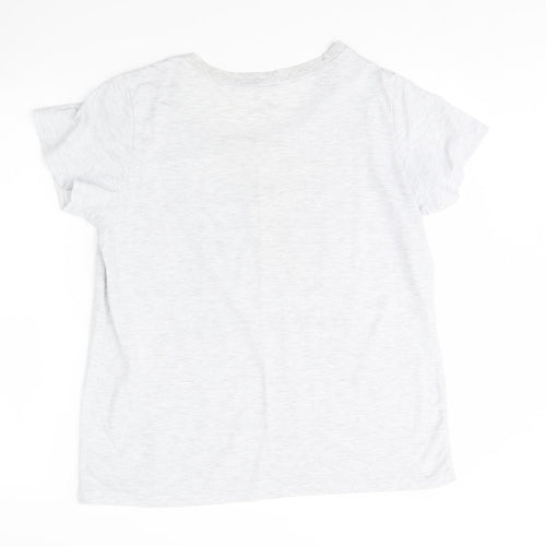 Preworn Womens Grey Solid  Cami Pyjama Top Size M  - All you need is love