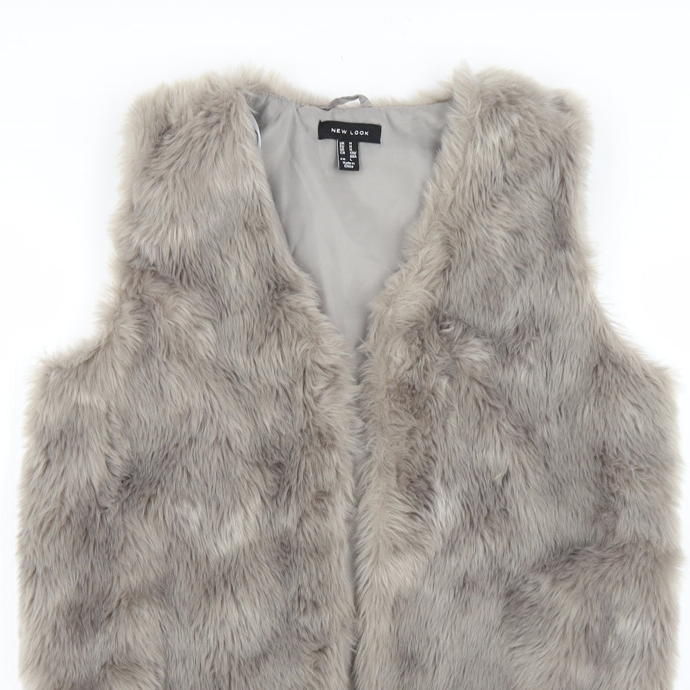 New Look Womens Grey   Gilet Coat Size M