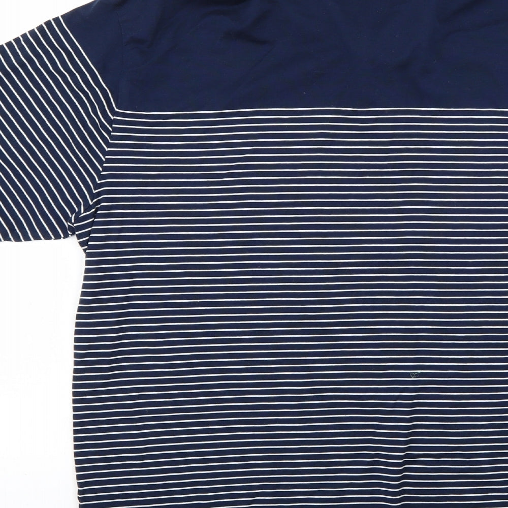 NEXT Mens Blue Striped   Polo Size XL