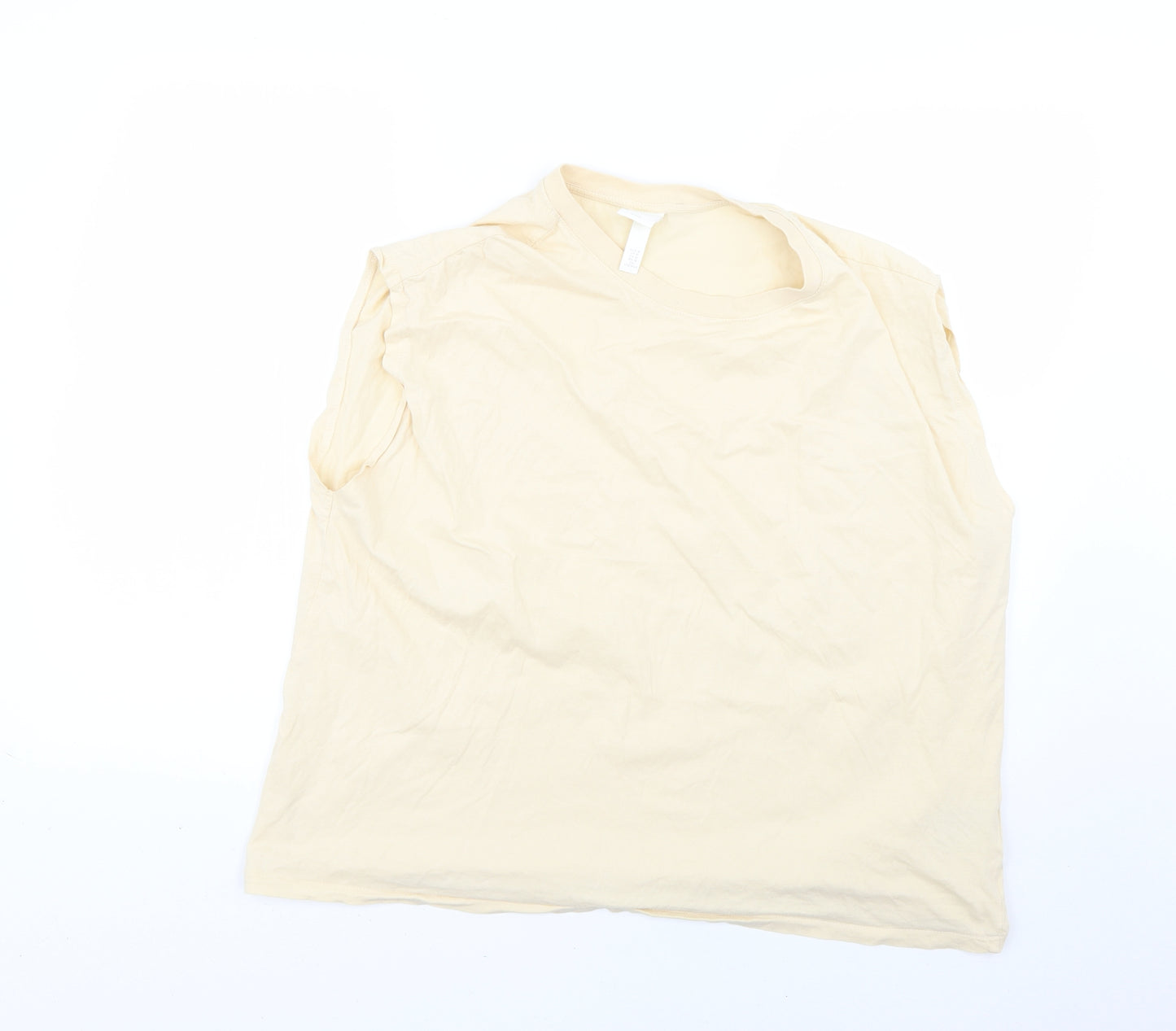 H&M Womens Yellow   Basic T-Shirt Size M