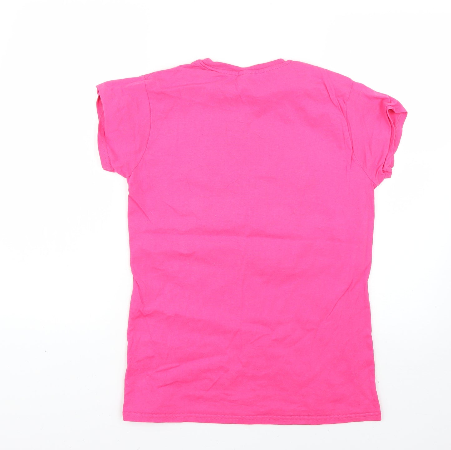 Preworn Womens Pink Geometric  Basic T-Shirt Size L