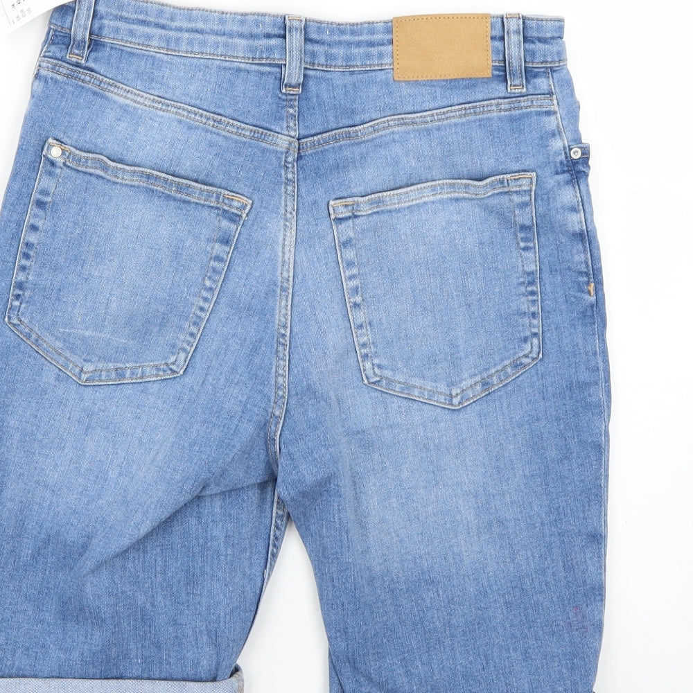 H&M Womens Blue   Cut-Off Shorts Size 14