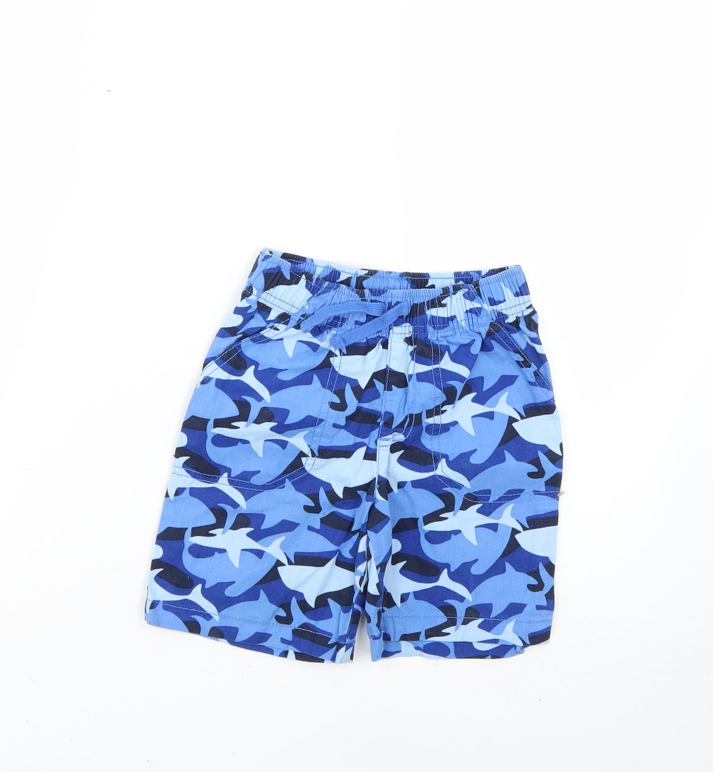 Jumping Beans Boys Blue Geometric  Sweat Shorts Size 4 Years