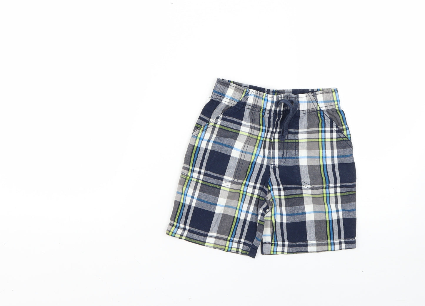 Jumping Beans Boys Multicoloured Check  Sweat Shorts Size 4 Years