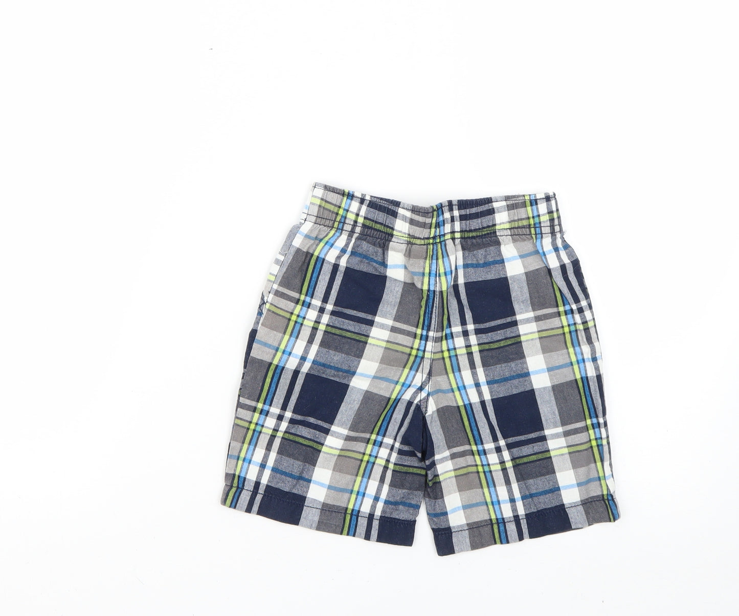 Jumping Beans Boys Multicoloured Check  Sweat Shorts Size 4 Years