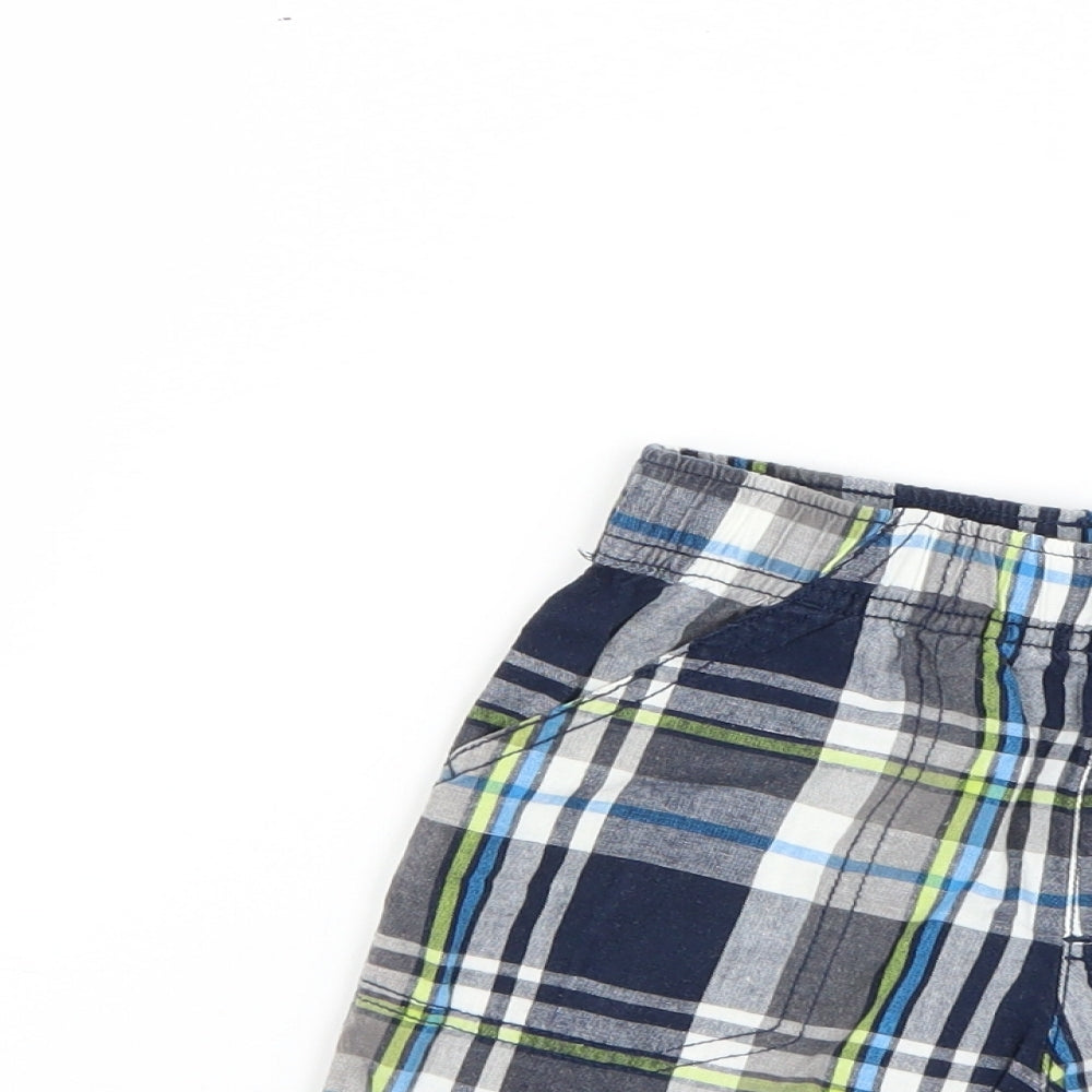 Jumping Beans Boys Multicoloured Check  Sweat Shorts Size 4 Years