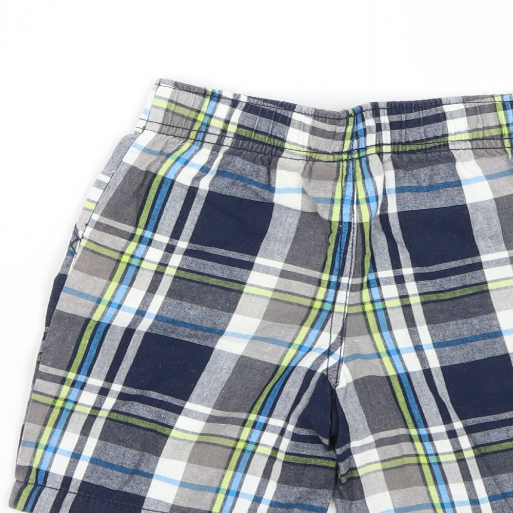 Jumping Beans Boys Multicoloured Check  Sweat Shorts Size 4 Years