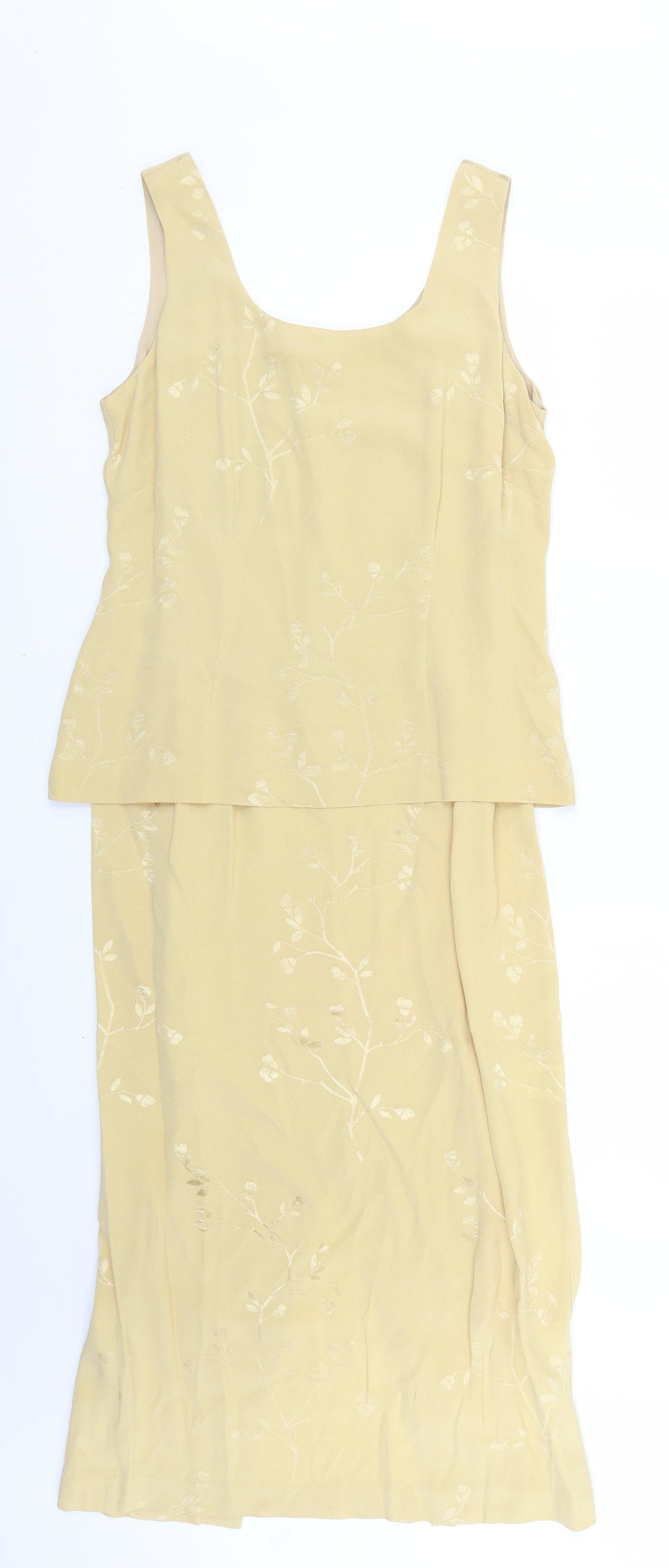 Alexon Womens Yellow Floral  Fit & Flare  Size 8