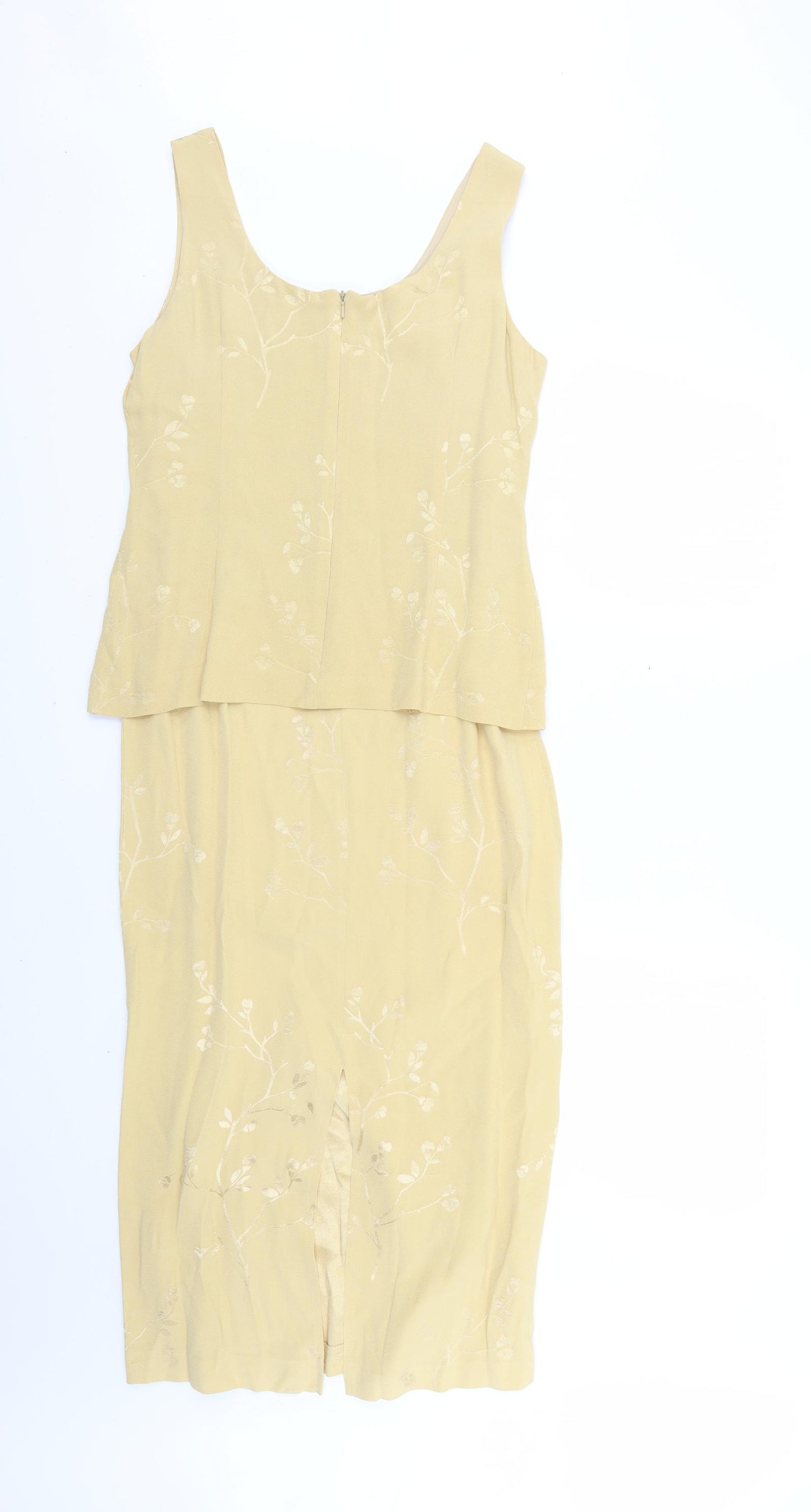 Alexon Womens Yellow Floral  Fit & Flare  Size 8