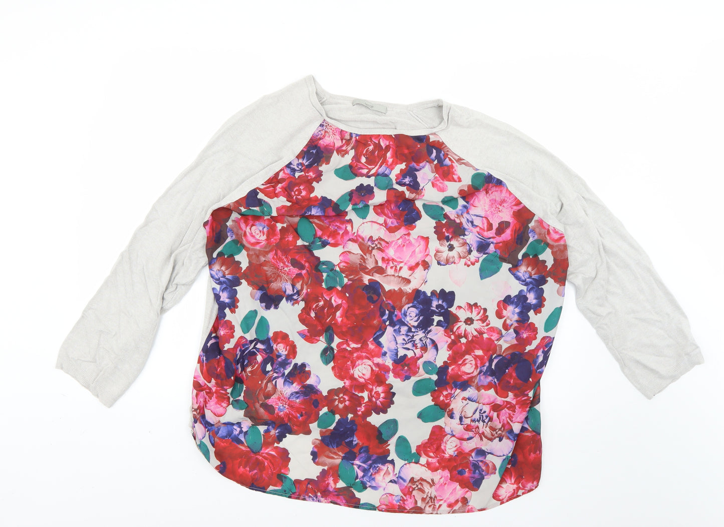 George Womens Beige Floral  Pullover Jumper Size 22