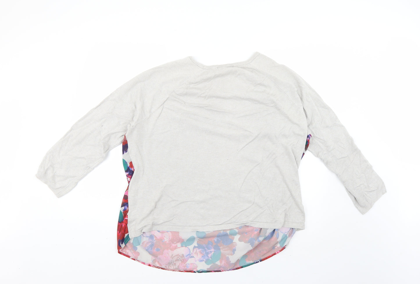 George Womens Beige Floral  Pullover Jumper Size 22