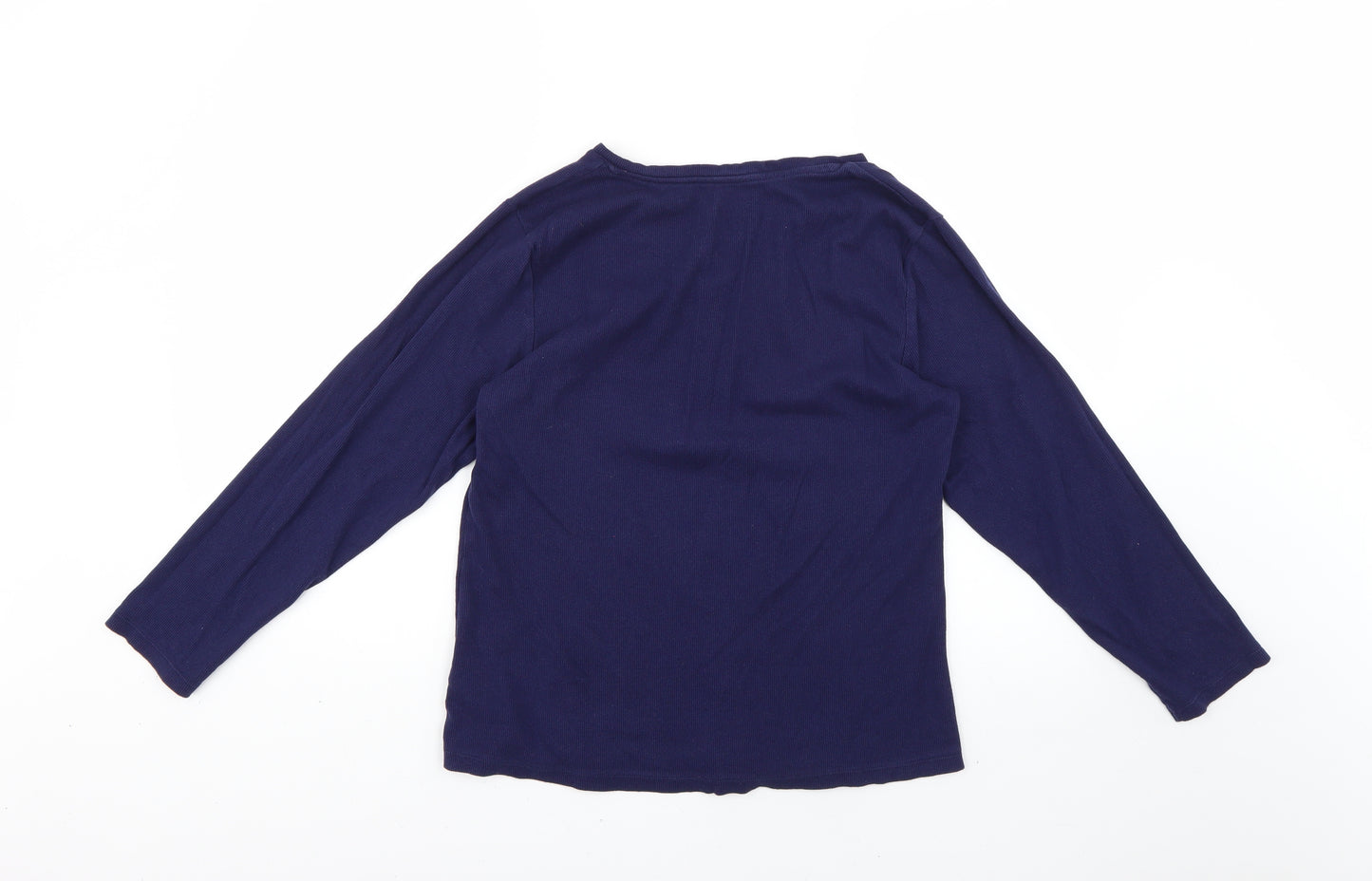 Peacocks Womens Blue Solid  Top Pyjama Top Size 14