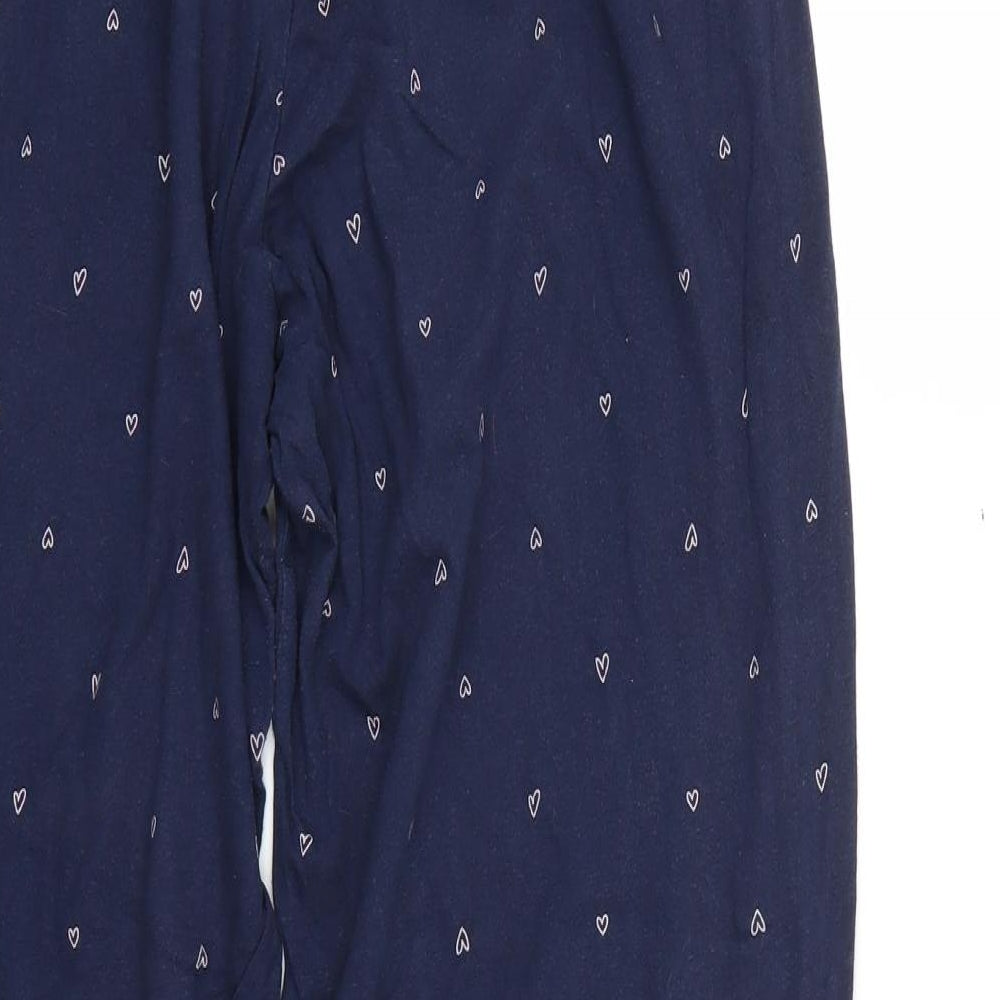 F&F Womens Blue Geometric   Pyjama Pants Size 12