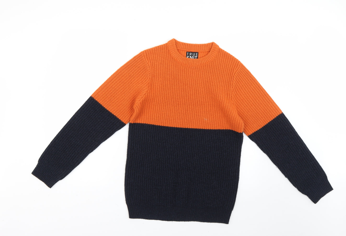 F&F Boys Multicoloured Colourblock  Pullover Jumper Size 12-13 Years