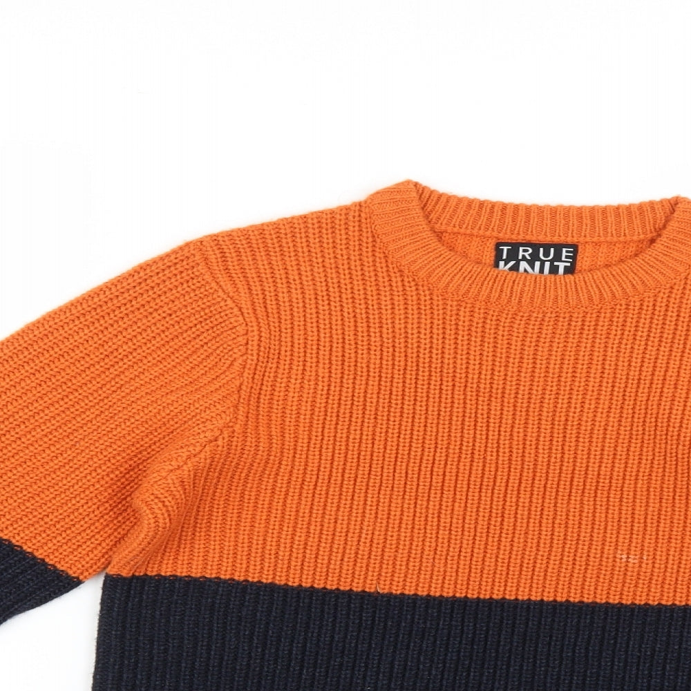 F&F Boys Multicoloured Colourblock  Pullover Jumper Size 12-13 Years