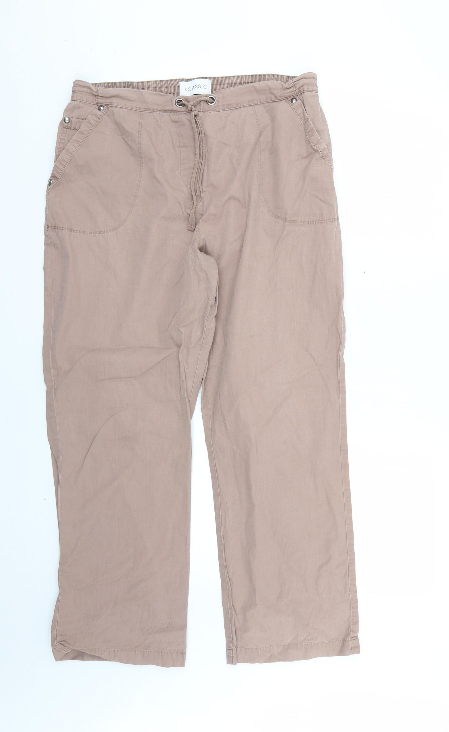 Marks and Spencer Womens Brown   Trousers  Size 14 L27 in