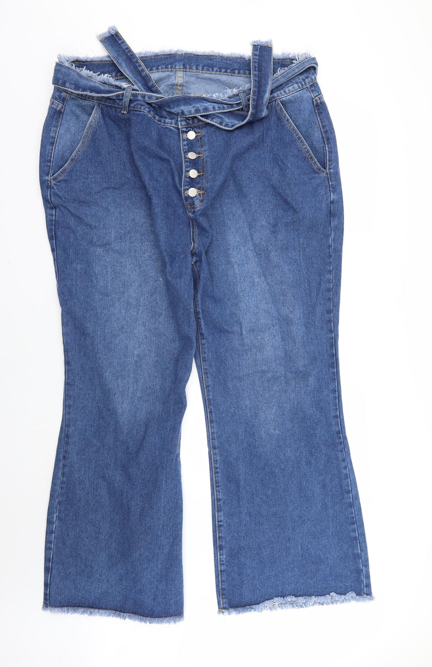 SheIn Womens Blue   Wide-Leg Jeans Size 4XL L29 in