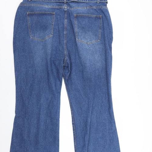 SheIn Womens Blue   Wide-Leg Jeans Size 4XL L29 in