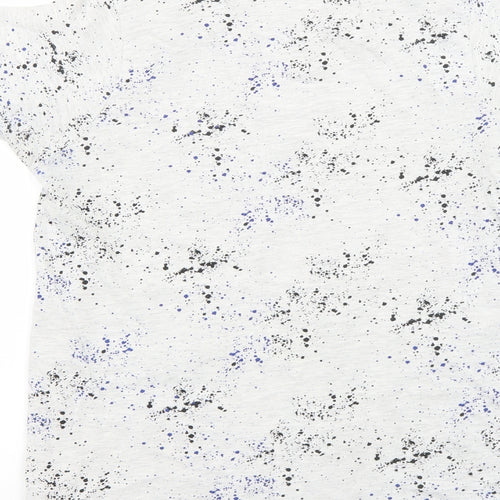 Primark Boys White Geometric  Basic T-Shirt Size 13-14 Years