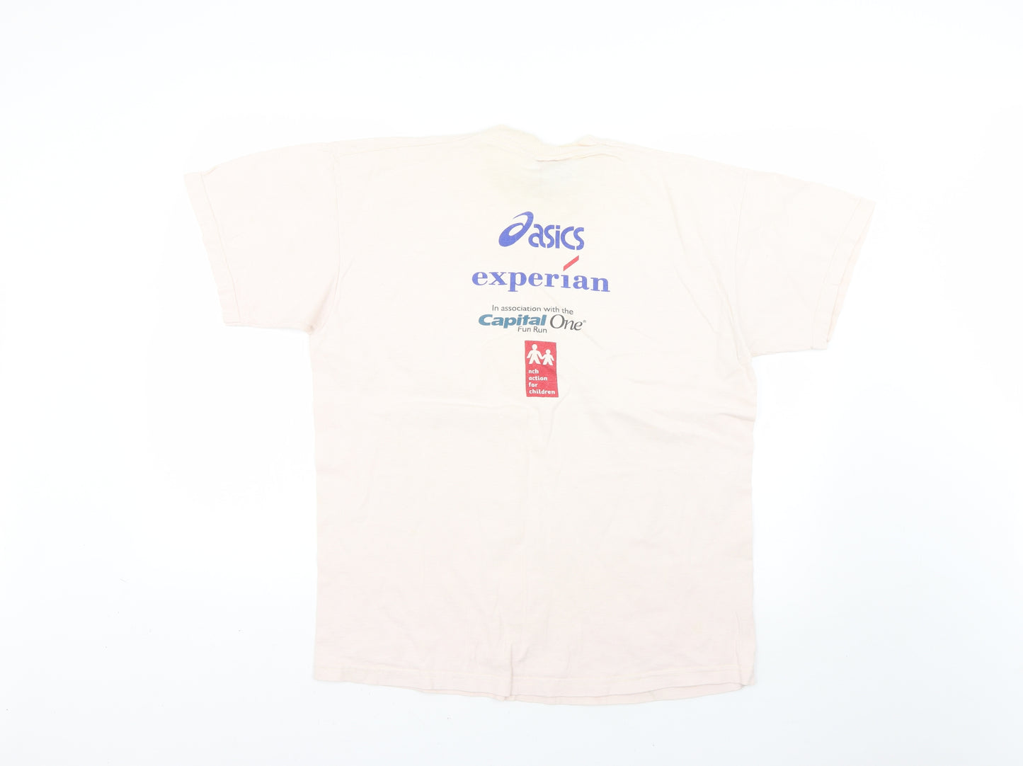 oasics Mens Beige Geometric   T-Shirt Size L