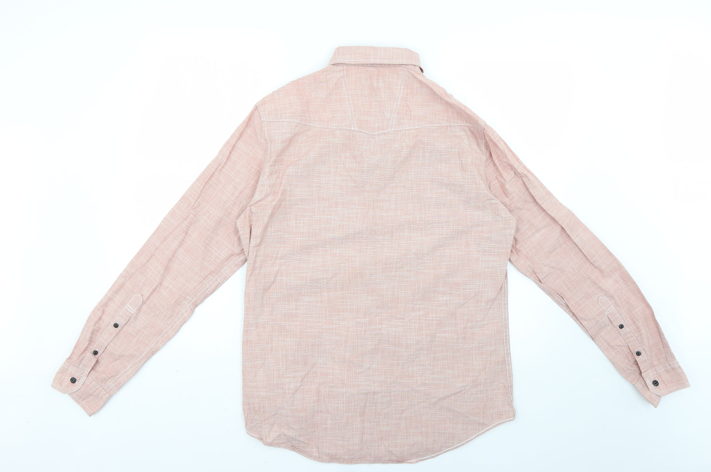 f.f.p factory Mens Pink Check   Button-Up Size M
