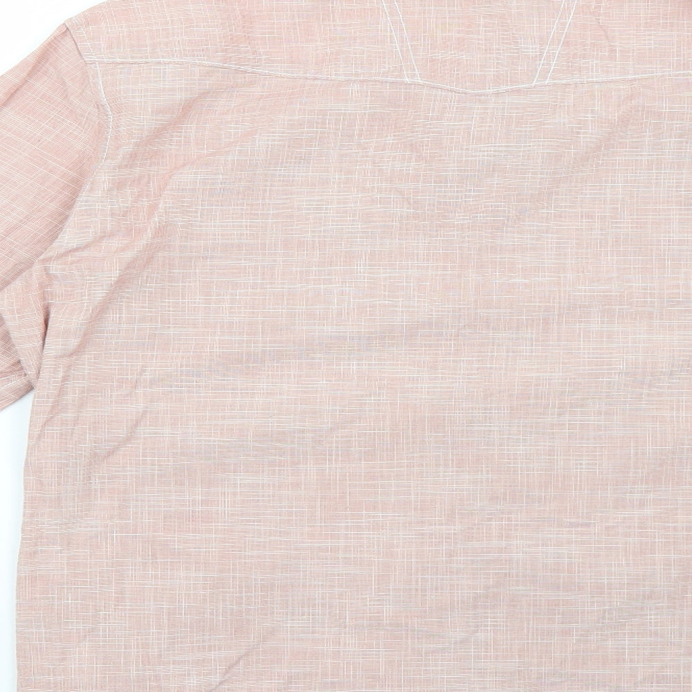 f.f.p factory Mens Pink Check   Button-Up Size M
