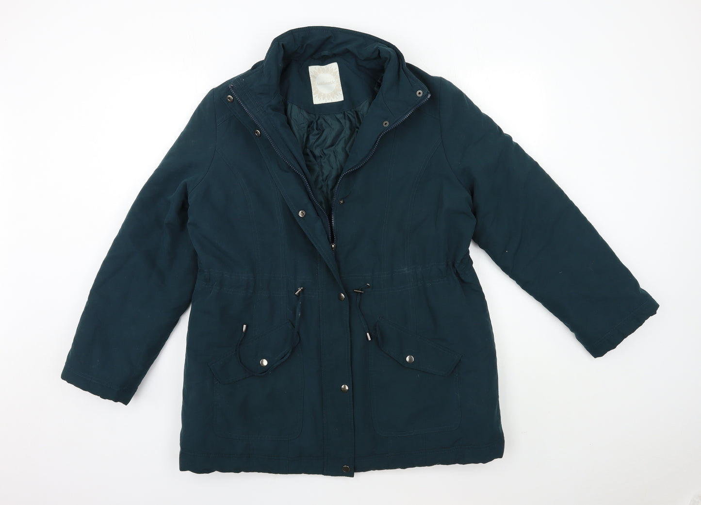 BHS Womens Green   Overcoat Coat Size 16